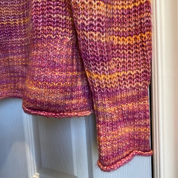 NIC+ZOE Pink and Orange Crew Neck Sweater - Picture 5 of 10